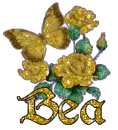 Bea's yellow glittery flower