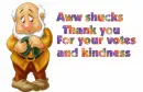 Aww thank you for your votes