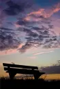 clouds bench