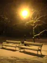 winter bench