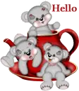 Bears waving