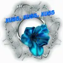 Hugs, Hugs, Hugs - Blue Flowers
