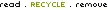 Read RECYCLE Remove