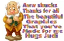Judi's bashful thanks. 
