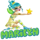 NAME MARILYN/FAIRY SITTING /YELLOW.TEAL