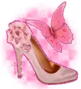 Pink Shoes With Butterfly