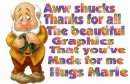 Marie's Bashful thanks. 