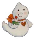 ghost with a cupcake