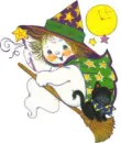 ghost on a broom