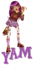 NAME YAM/GIRL PURPLE WITH CAT