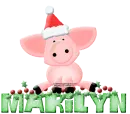 NAME MARILYN/CHRISTMAS PIG