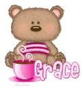 teddy bear with coffee