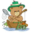 teddy bear fishing tara