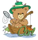 teddy bear fishing carl