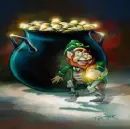 leprechaun with a pot of gold