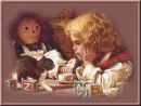 GIRL AND KITTEN