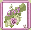 Green Feather with Pink Flower - Cindi