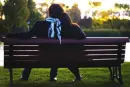 hug on the bench