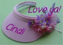 Pink Flower Visor - Love Ya - Cindi