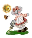 CREDDY GIRL WATERING FLOWERS