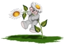 CREDDY BEAR WITH SUN FLOWERS