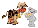 CREDDY BEAR WITH A COW