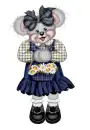 CREDDY GIRL BEAR WITH FLOWERS