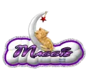 Maggie with cat on the moon
