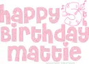 HAPPY 5TH BIRTHDAY MATTIE