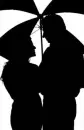 black and white umbrella