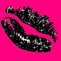 black and pink kiss