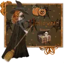 happy halloween orange black
