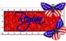 red white blue butterflies Regina