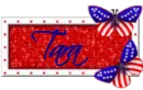 tara red white blue butterflies