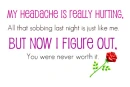 Never Worth It.