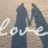 Shadows holding hands
