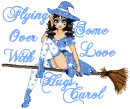 FLYING OVER WITH SOME LOVE HUGS, CAROL