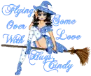 FLYING OVER WITH SOME LOVE HUGS, CINDY
