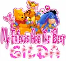 my friends are the Best...Gilda  w/ pink rose