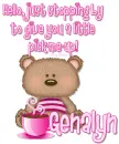 teddy bear with coffee