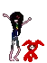 emo girl with bunny