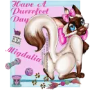 HAVE A PURRRFECT DAY MIGDALIA/CAT
