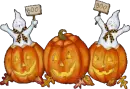 ghost and pumpkins