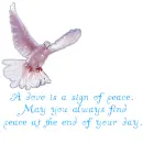 Dove a sign of peace