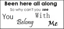 You Belong With Me