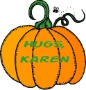 Halloween Pumpkin - Hugs, Karen