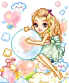 with bubbles