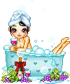 taking a bath