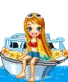 riding on the boat
