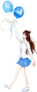 girl with balloons